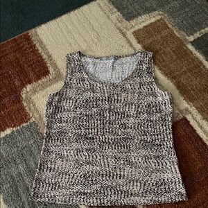 NY Collection Black and White Tank Top